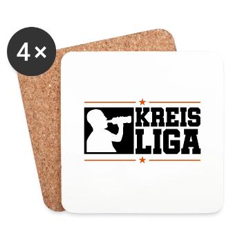 kreis liga trinken - Untersetzer (4er-Set) - Weiß - Vorne