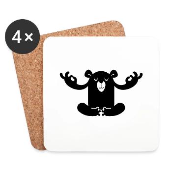 yoga - Coasters (set of 4) - white - Front