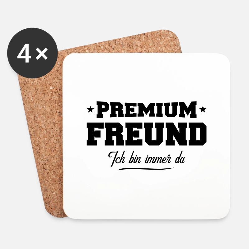 freund premium - Untersetzer (4er-Set) - Weiß