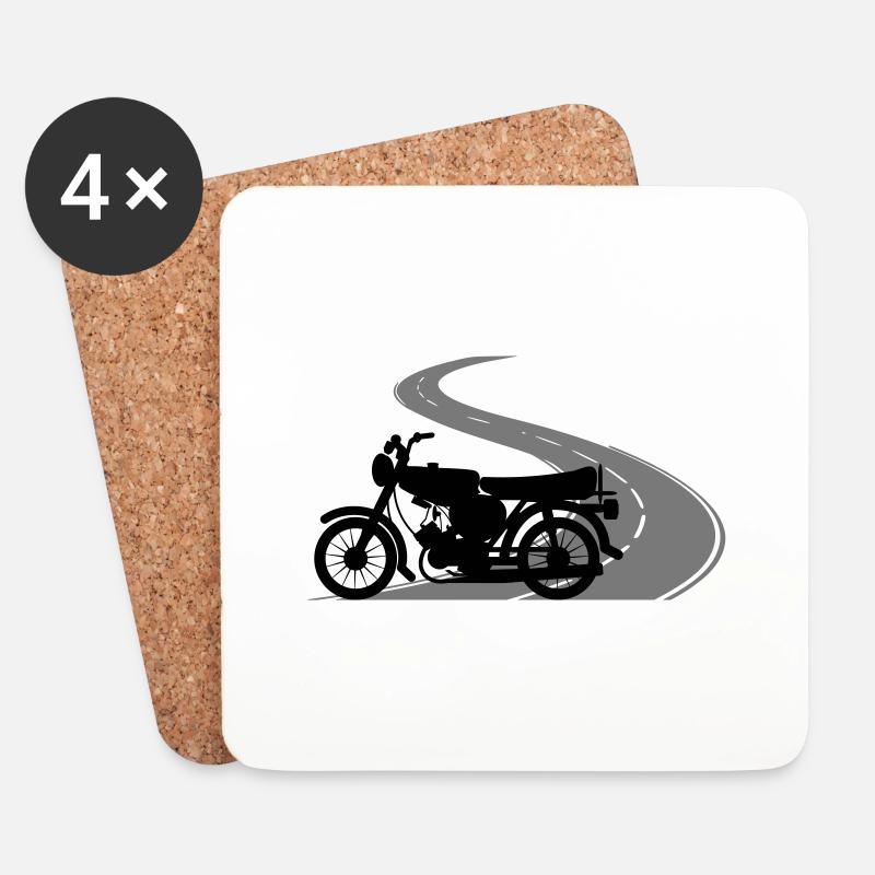 Fahrzeug - Simson Straße - Untersetzer (4er-Set) - Weiß
