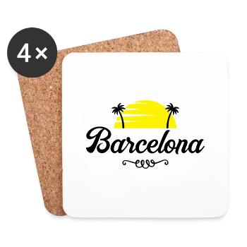 barcelona sunset - Untersetzer (4er-Set) - Weiß - Vorne