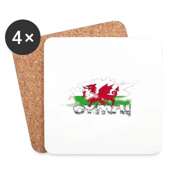 Wales merchandise - Coasters (set of 4) - white - Front