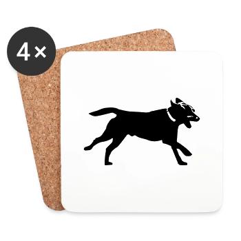 dog - Coasters (set of 4) - white - Front