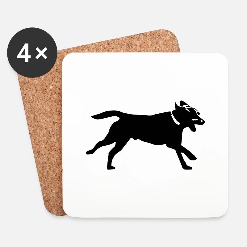 Hund - Untersetzer (4er-Set) - Weiß