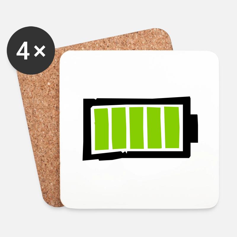 battery - Coasters (set of 4) - white