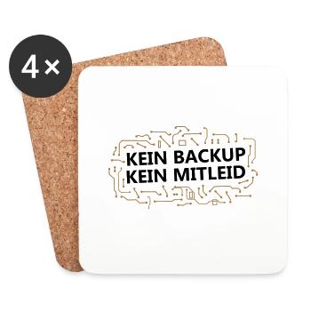 Daten Backup - Computer Admin Informatiker Spruch - Untersetzer (4er-Set) - Weiß - Vorne