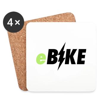 vélo e - Dessous de verre (lot de 4) - blanc - Devant