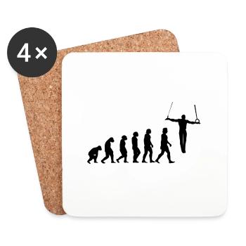 Evolution Turner Wrestling Cross Hang Iron Cross - Coasters (set of 4) - white - Front