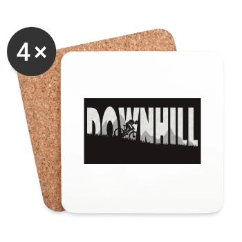 MTB downhill - Dessous de verre (lot de 4) - blanc - Devant