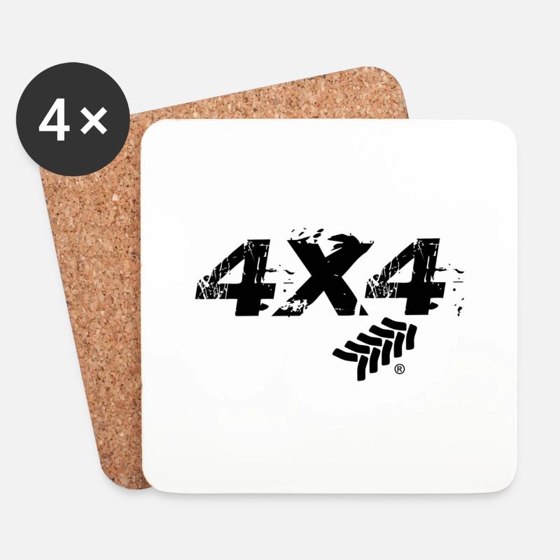 4x4 by Aggro Chief (R) - Untersetzer (4er-Set) - Weiß