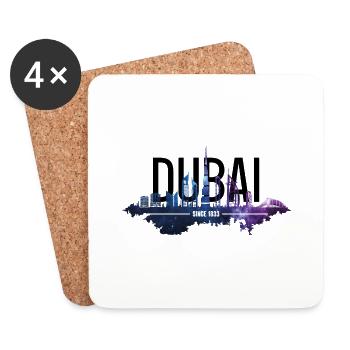 DUBAI SKYLINE - Dessous de verre (lot de 4) - blanc - Devant