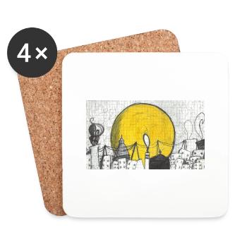 Magical Turin - Coasters (set of 4) - white - Front