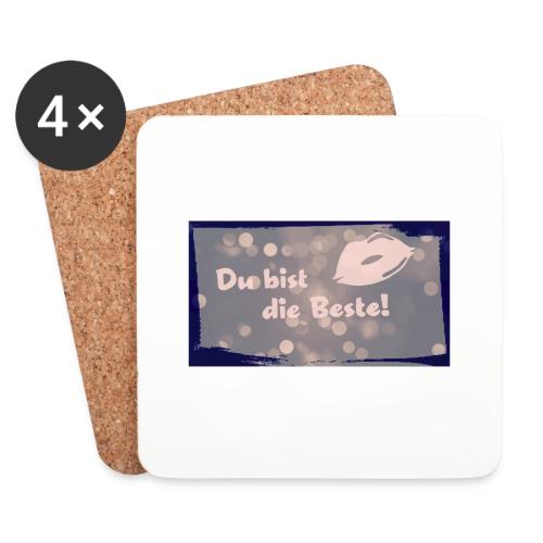 Du bist die Beste! Symbol und Muster - Untersetzer (4er-Set)