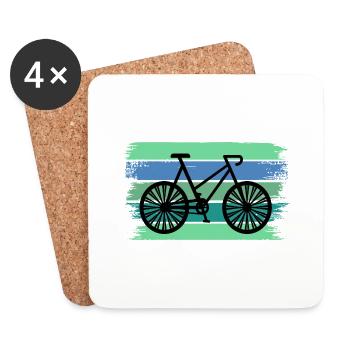 Vélo vélo - Dessous de verre (lot de 4) - blanc - Devant