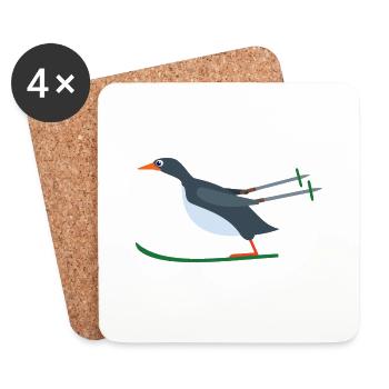 Penguin Ski - Coasters (set of 4) - white - Front