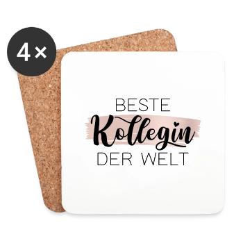 Beste Kollegin der Welt - Untersetzer (4er-Set) - Weiß - Vorne