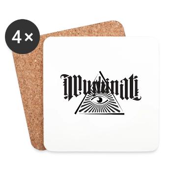 Illuminati - Untersetzer (4er-Set) - Weiß - Vorne