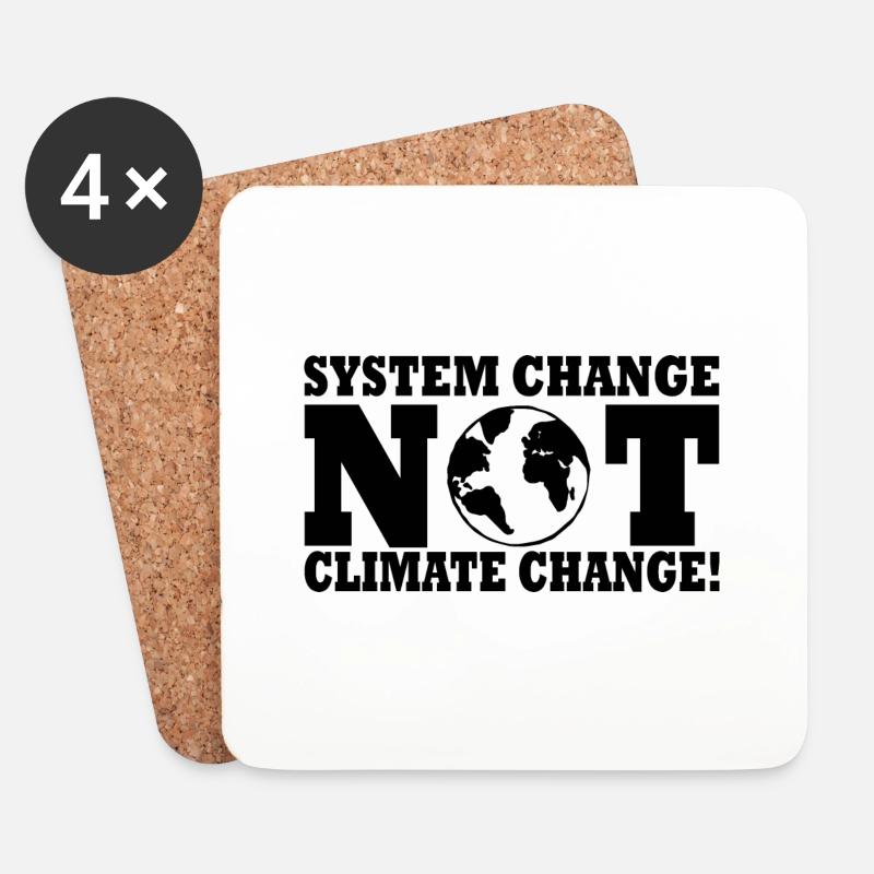 system change not climate change - Untersetzer (4er-Set) - Weiß