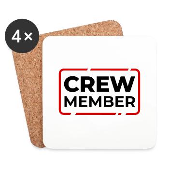 CREW Member Team Staff Group Team Selection - Coasters (set of 4) - white - Front