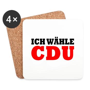 Cdu - Untersetzer (4er-Set) - Weiß - Vorne