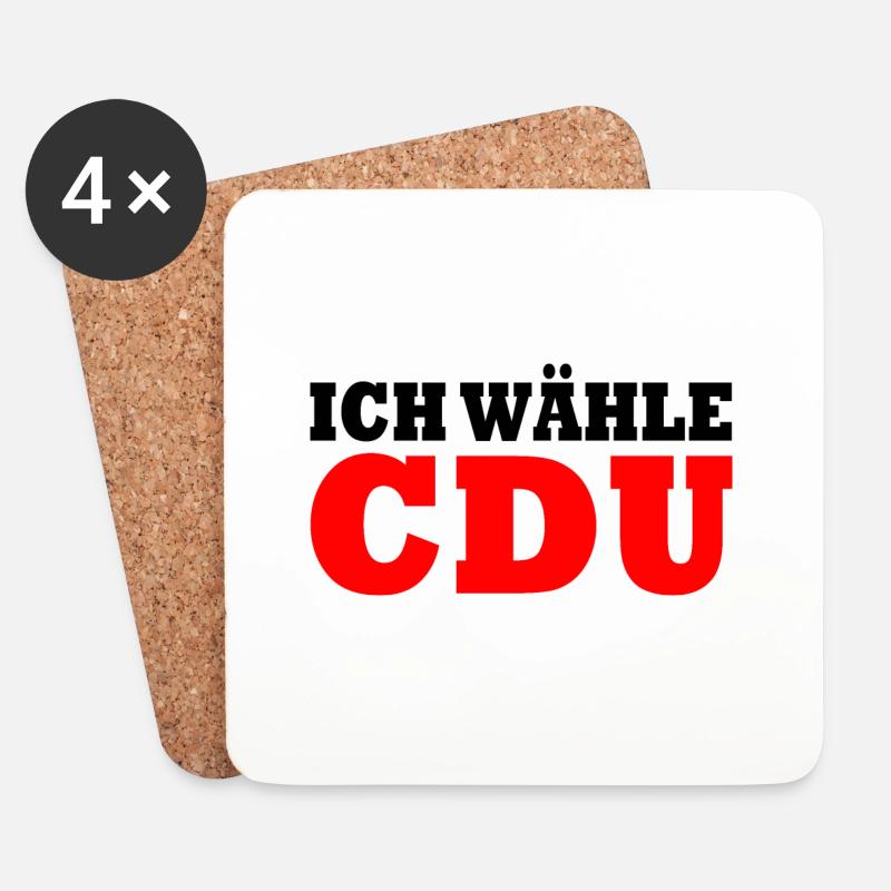 Cdu - Untersetzer (4er-Set) - Weiß
