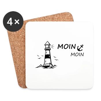 Moin Moin - Untersetzer (4er-Set) - Weiß - Vorne