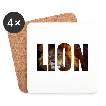Roi Lion - Dessous de verre (lot de 4) - blanc - Devant