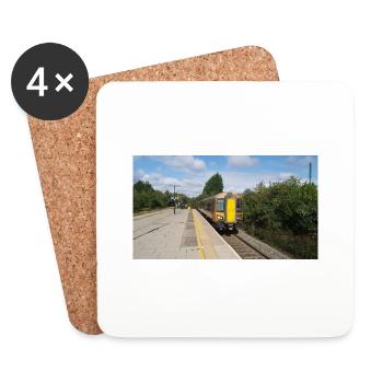 Railway Train Approach 001 - Coasters (set of 4) - white - Front