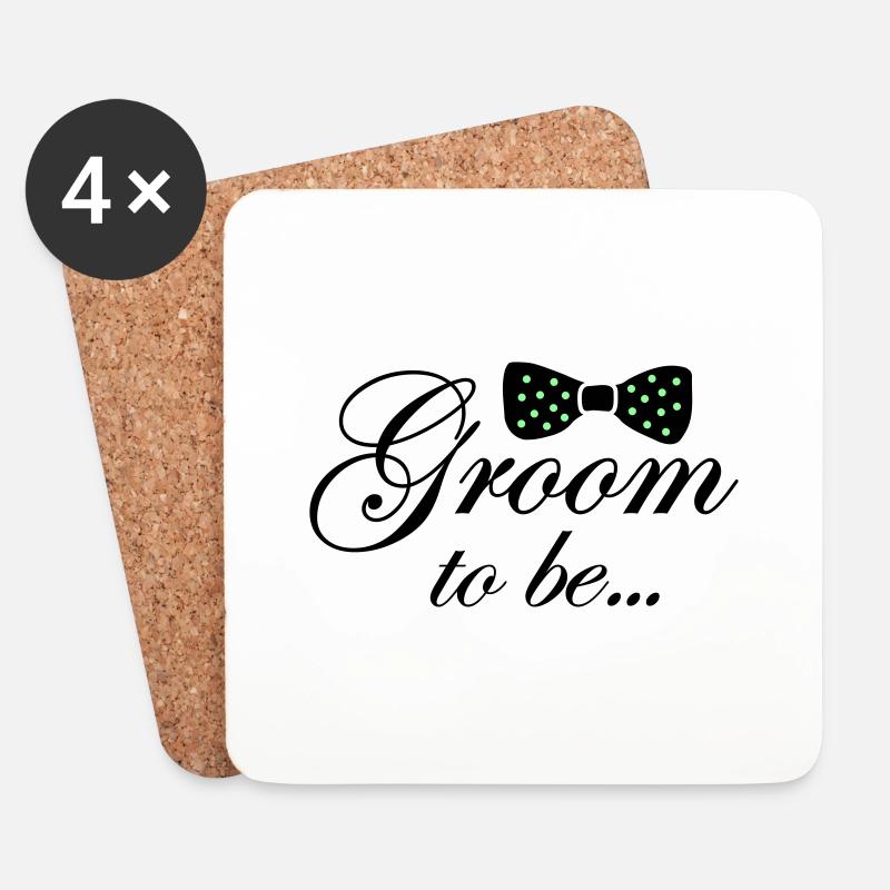 groom to be - Untersetzer (4er-Set) - Weiß