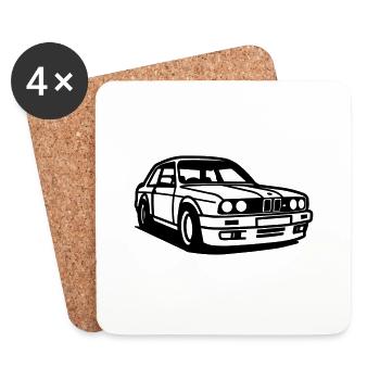 BMWE30 - Coasters (set of 4) - white - Front