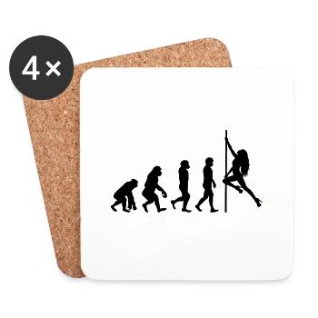 Pole Sport Dance Evolution Dancer Acrobatics - Coasters (set of 4) - white - Front