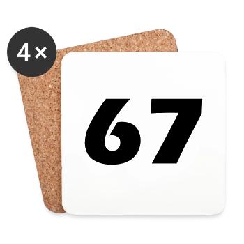 67 - Untersetzer (4er-Set) - Weiß - Vorne