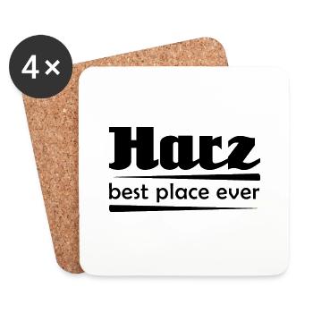 Harz - Stadt best place ever - Untersetzer (4er-Set) - Weiß - Vorne