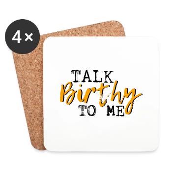 Talk Birthy To Me 3 - Untersetzer (4er-Set) - Weiß - Vorne