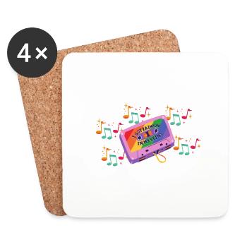 Rainbow in my head - Dessous de verre (lot de 4) - blanc - Devant