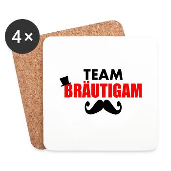 Team bräutigam - Untersetzer (4er-Set) - Weiß - Vorne