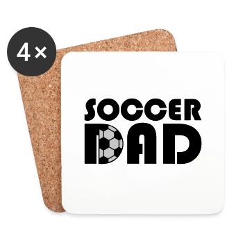 Design Soccer Dad Logo - Coasters (set of 4) - white - Front