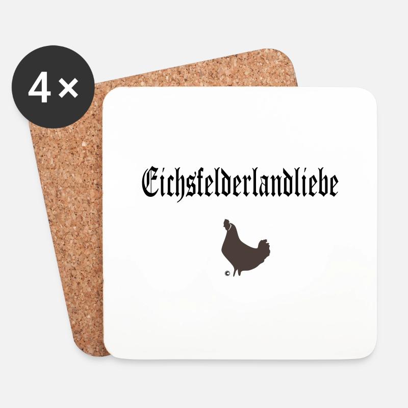 Eichsfelderlandkind - Untersetzer (4er-Set) - Weiß