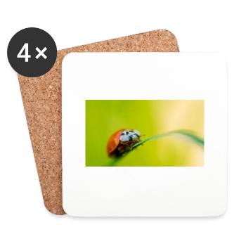 ladybug - Coasters (set of 4) - white - Front