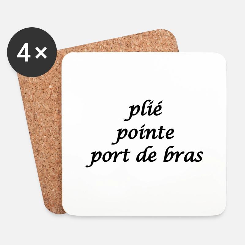 plié, pointe, port de bras - Untersetzer (4er-Set) - Weiß