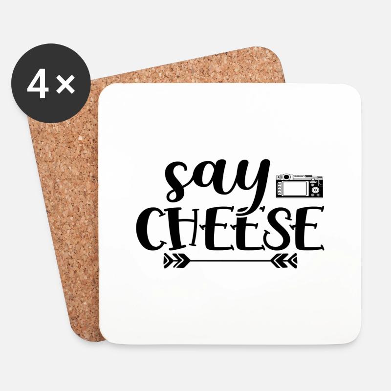 Say Cheese - Untersetzer (4er-Set) - Weiß