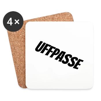 Uffpasse - Untersetzer (4er-Set) - Weiß - Vorne