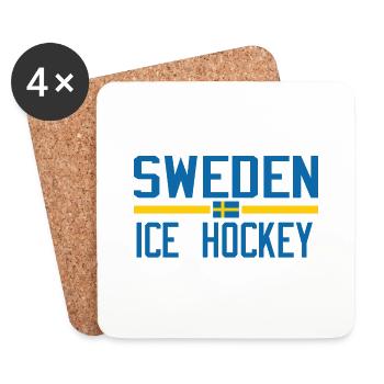 Schweden Eishockey - Untersetzer (4er-Set) - Weiß - Vorne