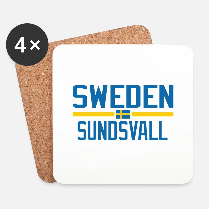 Schweden Sundsvall - Untersetzer (4er-Set) - Weiß