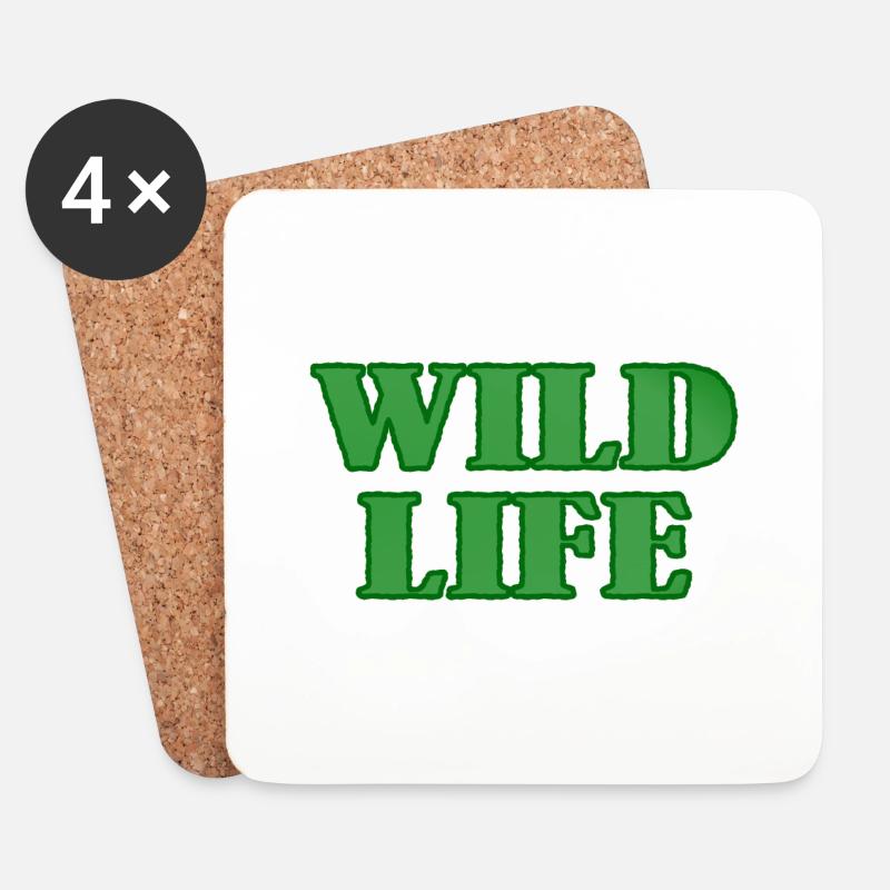 Wild Life in YOU - Untersetzer (4er-Set) - Weiß