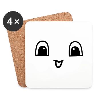 Cute face - Untersetzer (4er-Set) - Weiß - Vorne