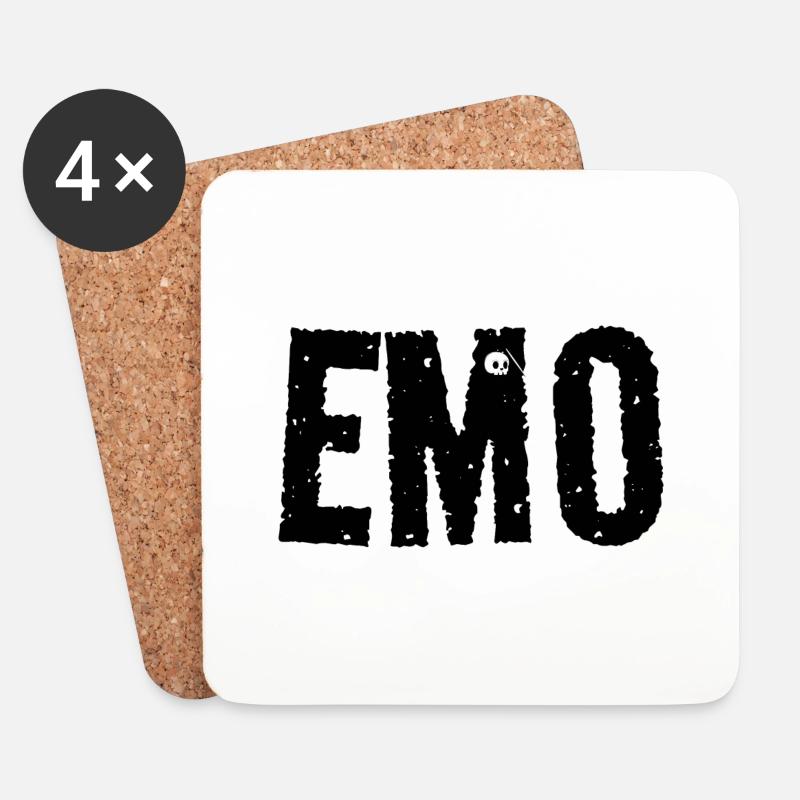 Emo - Untersetzer (4er-Set) - Weiß
