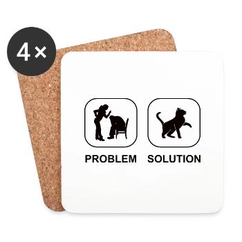 Cat Pet Kitten Cat Cats Domestic Cat - Coasters (set of 4) - white - Front