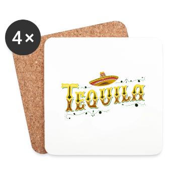 Tequila shot meksiko mexico latino sombrero - Coasters (set of 4) - white - Front
