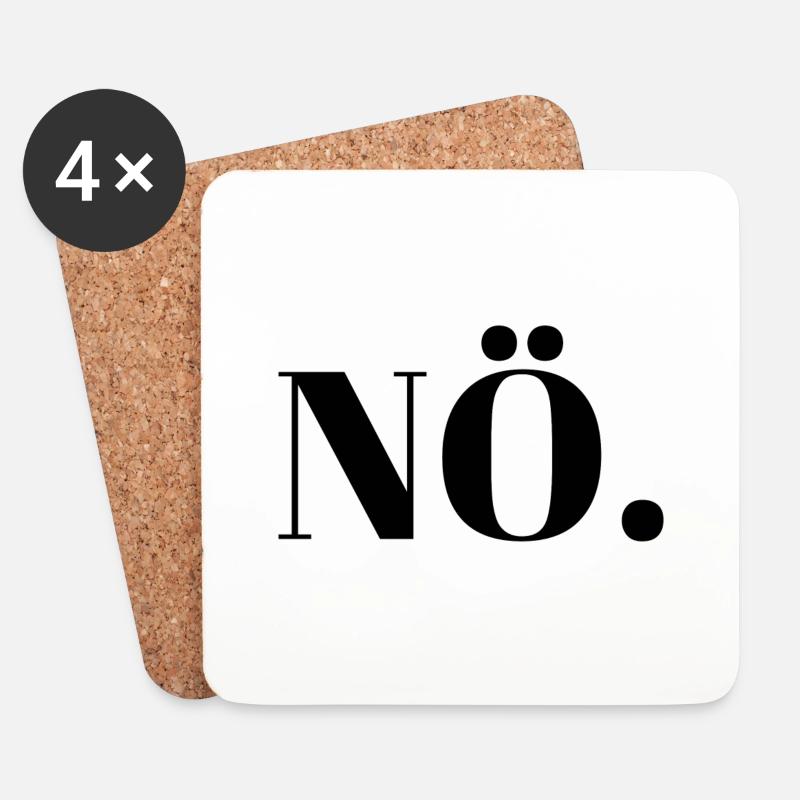 Nö - Untersetzer (4er-Set) - Weiß